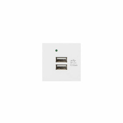 Adaptateur USB Lanberg AC-4545-2XUSB2.1-W