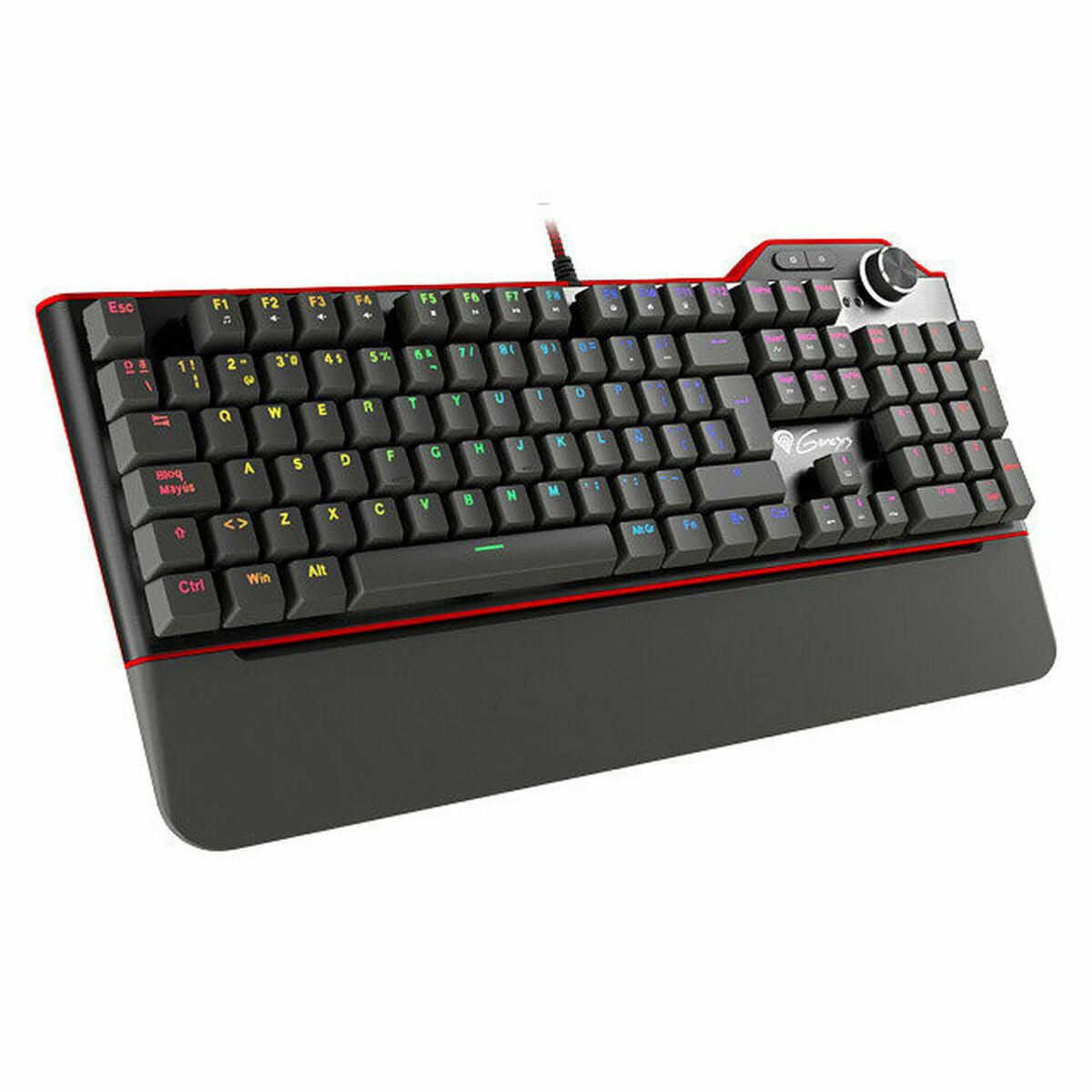 Clavier pour jeu Genesis RX85 RGB Noir Espagnol Qwerty