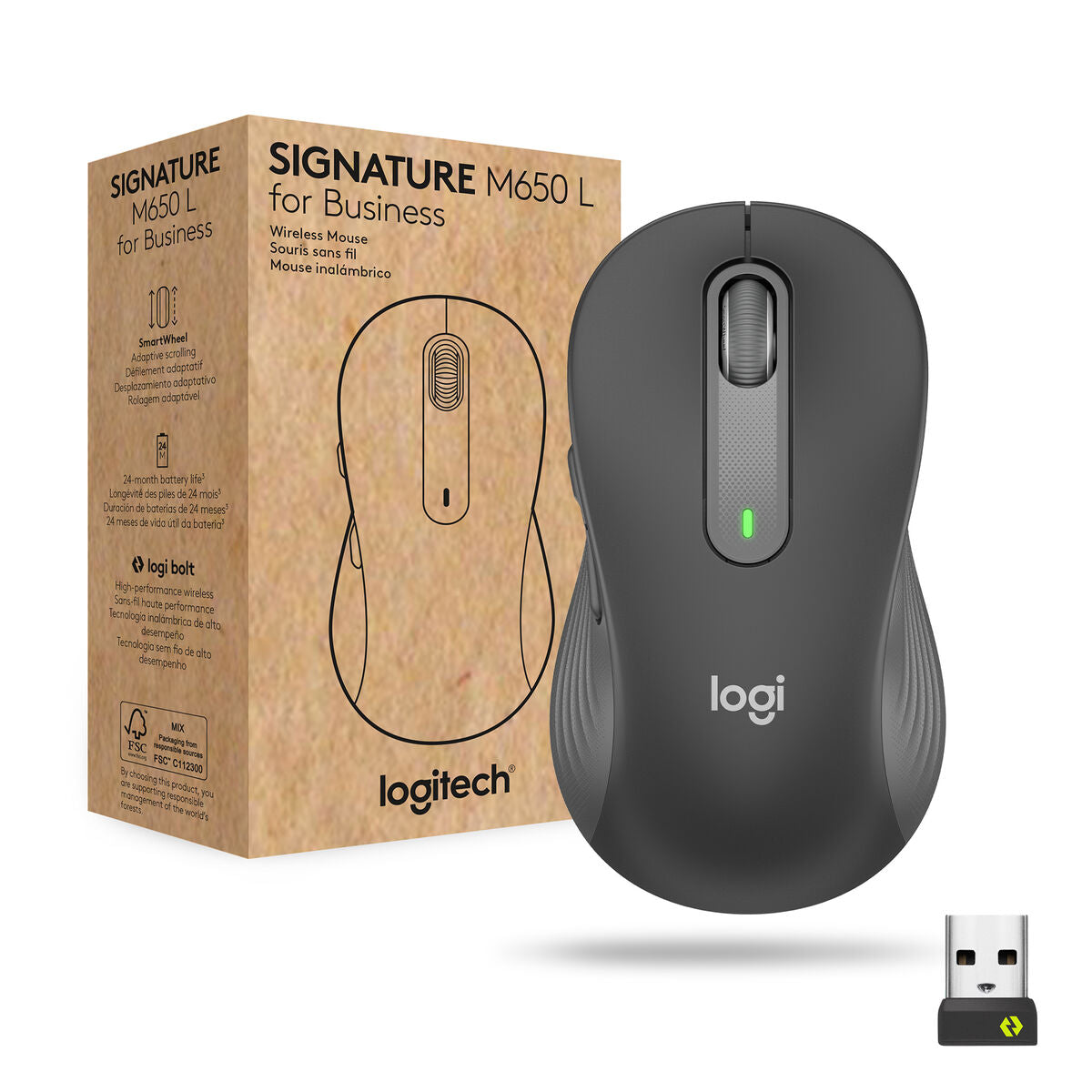 Schnurlose Mouse Logitech M650 Grau Graphit 4000 dpi