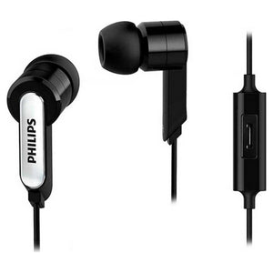 Casques avec Microphone Philips Noir Silicone