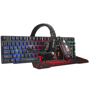 Tastatur und Gaming Maus Scorpion GA30378035 Qwerty Spanisch Bunt QWERTY