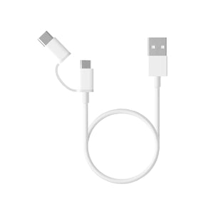 Cable Micro USB Xiaomi Mi 2-in-1 USB Cable (Micro USB to Type C) 100cm White 1 m