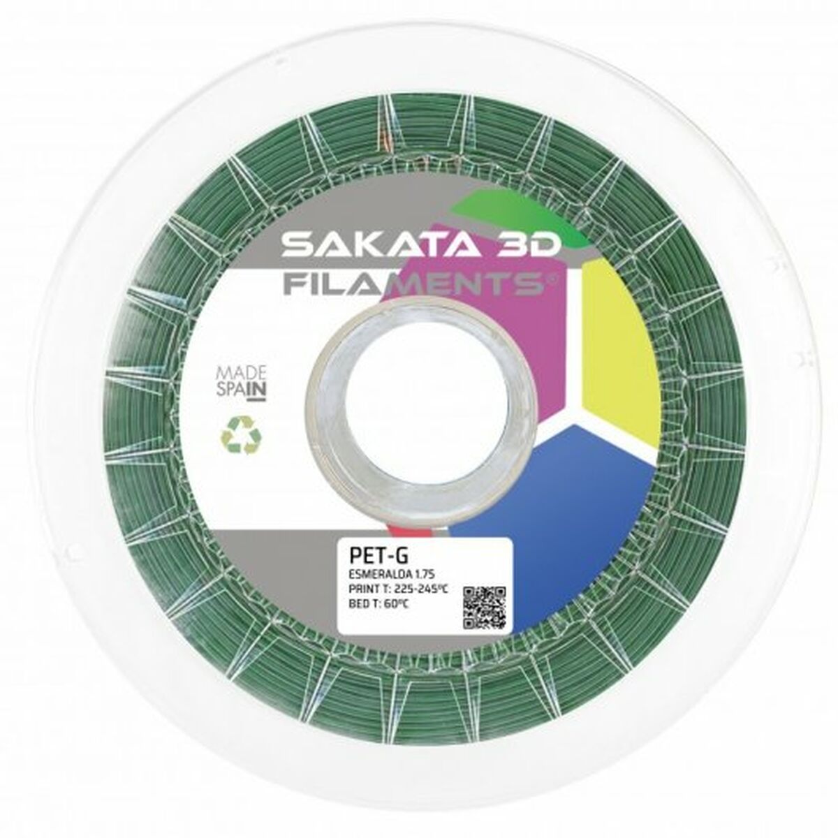 Filamentrolle Sakata 3D 10644123 PET-G Ø 1,75 mm grün