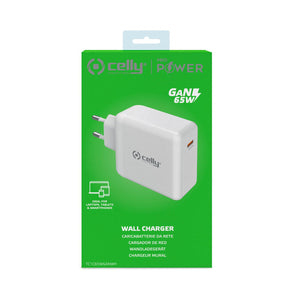 Battery charger Celly TC1C65WGANWH White