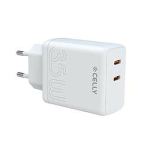 Wall Charger Celly TC2USBC35WWH White