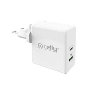 Chargeur de batterie Celly TCUSBC30WWH Blanc