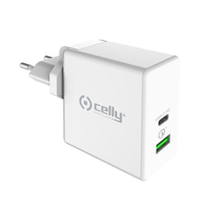 Chargeur de batterie Celly TCUSBC45WWH Blanc