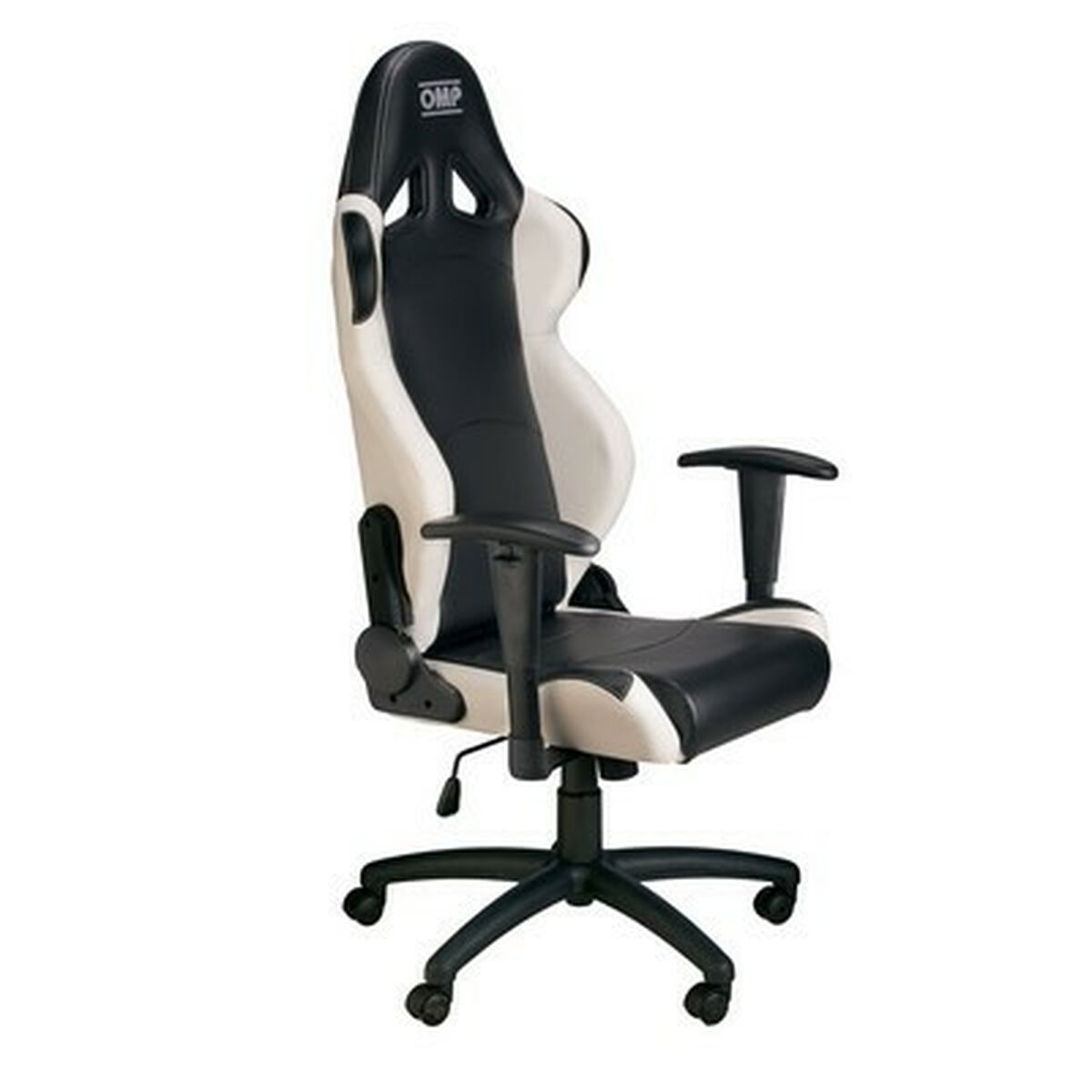 Chaise de jeu OMP OMPHA/777E/NW Noir/Blanc