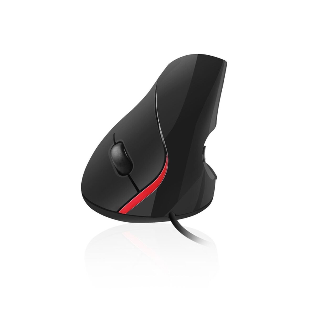 Ergonomische optische Maus Ewent EW3156 1000 dpi USB Schwarz Schwarz/Rot Rot/Schwarz