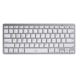 Bluetooth-Tastatur Ewent EW3161 Weiß Silberfarben QWERTY