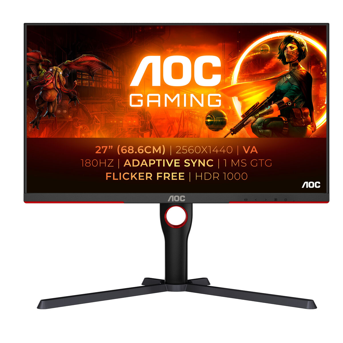 Gaming-Monitor AOC Q27G3XMN/BK 27" 2K 180 Hz