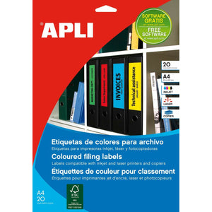 Drucker-Etiketten Apli Gelb 190 x 61 mm