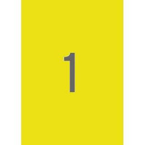 Etiquettes pour Imprimante Apli Jaune 20 Volets 210 x 297 mm