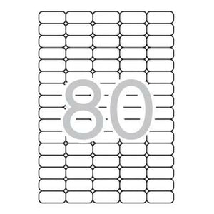 Drucker-Etiketten Apli 10199 Weiß 25 Bettlaken 35,6 x 16,9 mm