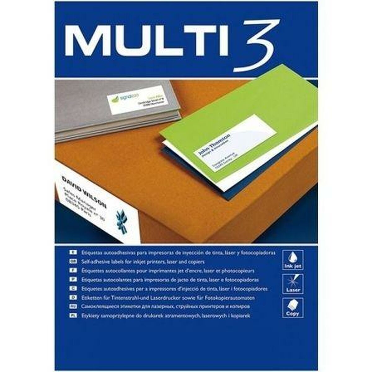 Etiquettes pour Imprimante MULTI 3 48,5 x 16,9 mm Blanc Droit 500 Volets