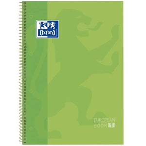 Cahier Oxford European Book Apple Vert A4 5 Pièces