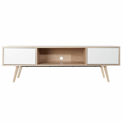 TV furniture DKD Home Decor White Metal MDF Wood (160 x 40 x 50 cm)