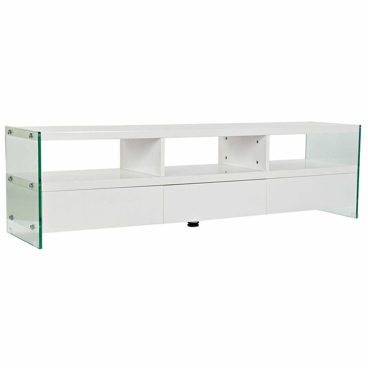 Meubles de télévision DKD Home Decor Blanc Verre MDF (160 x 45 x 40 cm)