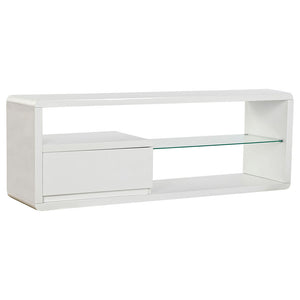 TV furniture DKD Home Decor White Crystal 140 x 40 x 50 cm MDF Wood