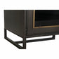 TV furniture DKD Home Decor Black Crystal Metal (150 x 50 x 45 cm)