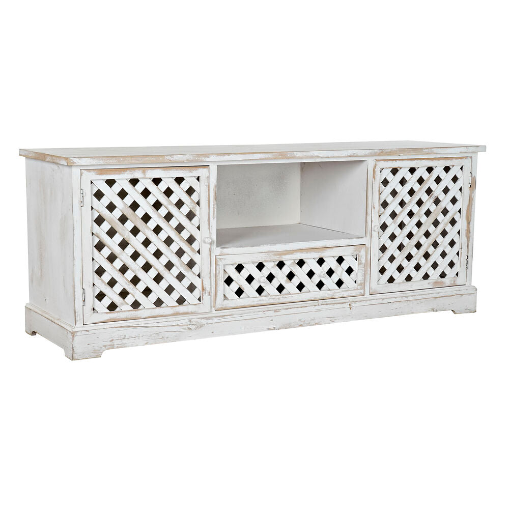 TV furniture DKD Home Decor White 140 x 40 x 54 cm Fir