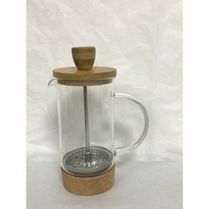 Cafetière à Piston DKD Home Decor Transparent Naturel Bambou Verre Borosilicaté 350 ml 16 x 9 x 18,5 cm