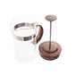 Cafetière with Plunger DKD Home Decor Brown Transparent Stainless steel Borosilicate Glass 350 ml 16 x 9 x 18,5 cm