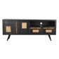 TV furniture DKD Home Decor Black Rattan Mango wood (145,5 x 40,5 x 60 cm)