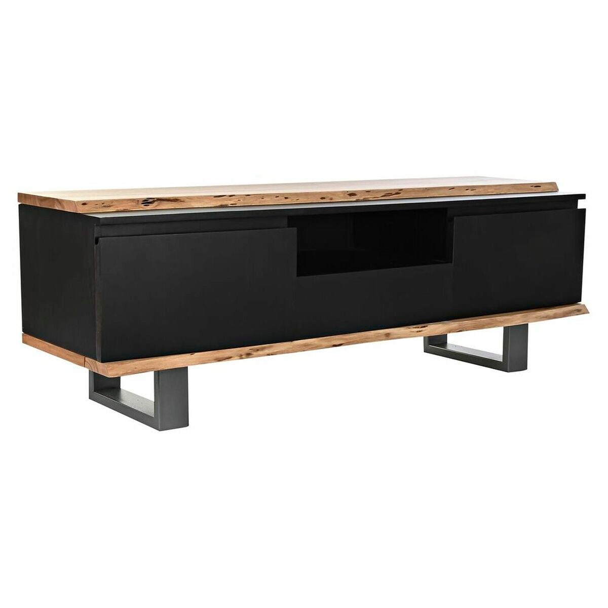 Meubles de télévision DKD Home Decor Noir 145 x 45 x 50 cm Marron Bois de manguier