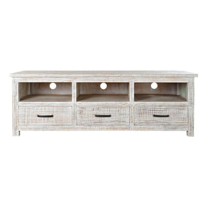 Meubles de télévision DKD Home Decor 158 x 50 x 54 cm Blanc Bois de manguier