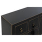 TV-Möbel DKD Home Decor Schwarz Orientalisch Weiß Gold Weiß/Schwarz Metall Tanne Holz MDF 130 x 26 x 51 cm