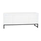 TV furniture DKD Home Decor White Beige Grey Multicolour Ceramic Mango wood 130 x 40 x 56 cm