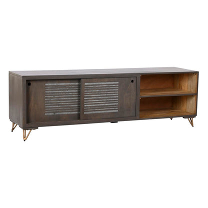 TV-Möbel DKD Home Decor Metall Braun Mango-Holz 160 x 40 x 50 cm