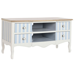 TV furniture DKD Home Decor White Sky blue (120 x 48 x 60 cm)