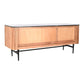 TV furniture DKD Home Decor Brown Black Natural Marble Acacia 145 x 45 x 60 cm