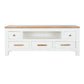 Meubles de télévision DKD Home Decor Blanc Marron Acacia Bois de manguier 125 x 40 x 50 cm