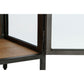 TV-Möbel Home ESPRIT natürlich Dunkelgrau Holz Metall 137 x 40 x 55 cm
