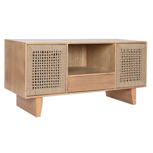 TV furniture Home ESPRIT Beige Natural Jute Pinewood 120 x 40 x 55 cm