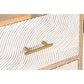 Meubles de télévision Home ESPRIT Blanc Marron Doré Fer Bois de manguier 180 x 34 x 51 cm