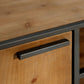 TV-Möbel CÉSARE 150 x 40 x 49 cm Schwarz Metall Holz Braun