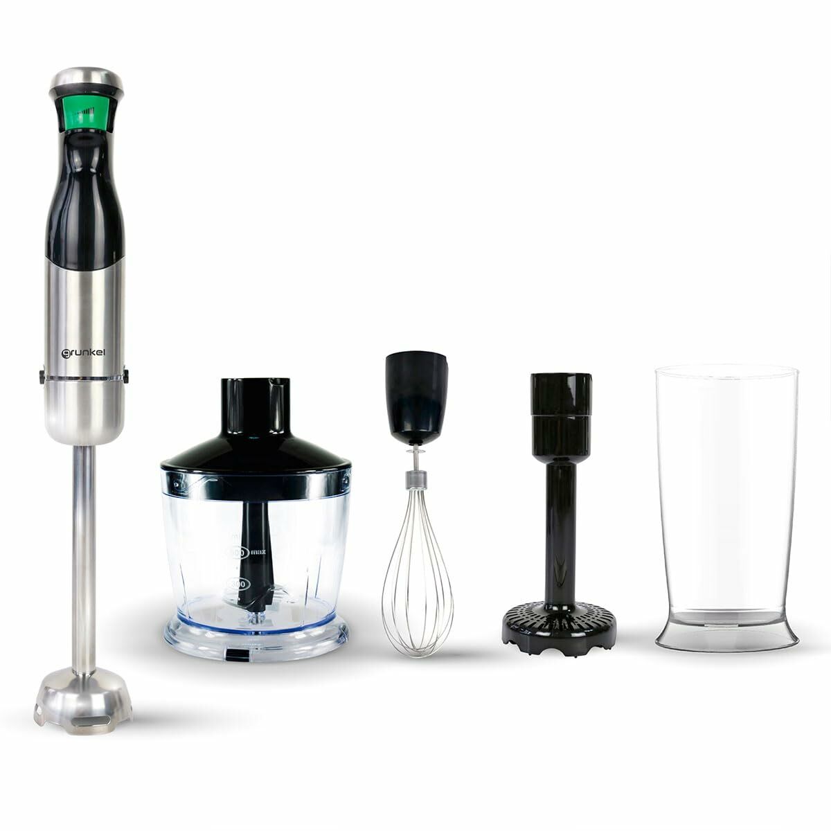 Multifunktions Handmixer mit Zubehör Grunkel Schwarz Silberfarben 800 W