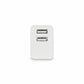 Chargeur mural KSIX 2 USB 2.4A Blanc