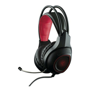 Casques avec Micro Gaming KSIX Drakkar USB LED Noir Rouge