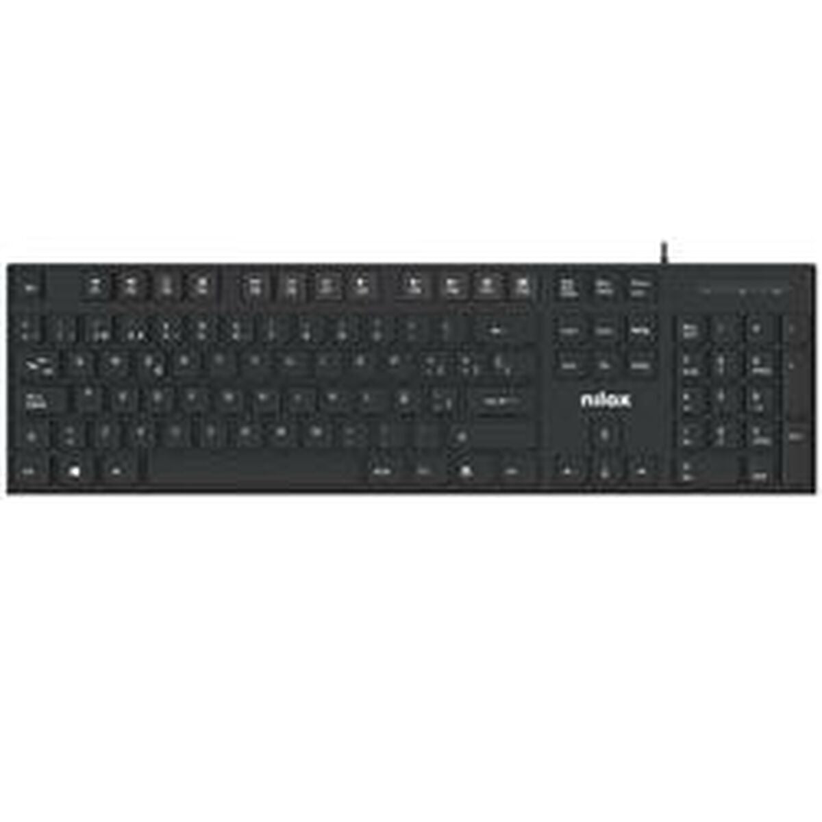 Tastatur Nilox NXKBE000012 Schwarz Qwerty Spanisch