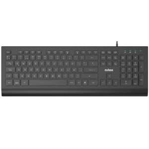 Tastatur Nilox NXKBE000014 Schwarz Qwerty Spanisch