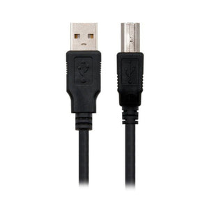 USB 2.0 A zu USB-B-Kabel NANOCABLE 10.01.0102-BK Schwarz 1 m