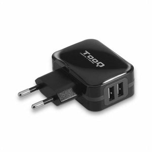 Wandladegerät TooQ AATCAT0149 USB x 2 17W Schwarz