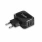 Wall Charger TooQ AATCAT0149 USB x 2 17W Black