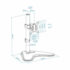 Support de TV TooQ DB1701TN-B