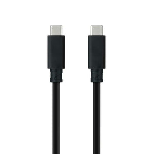 Cable USB C NANOCABLE 10.01.4100 Black 50 cm